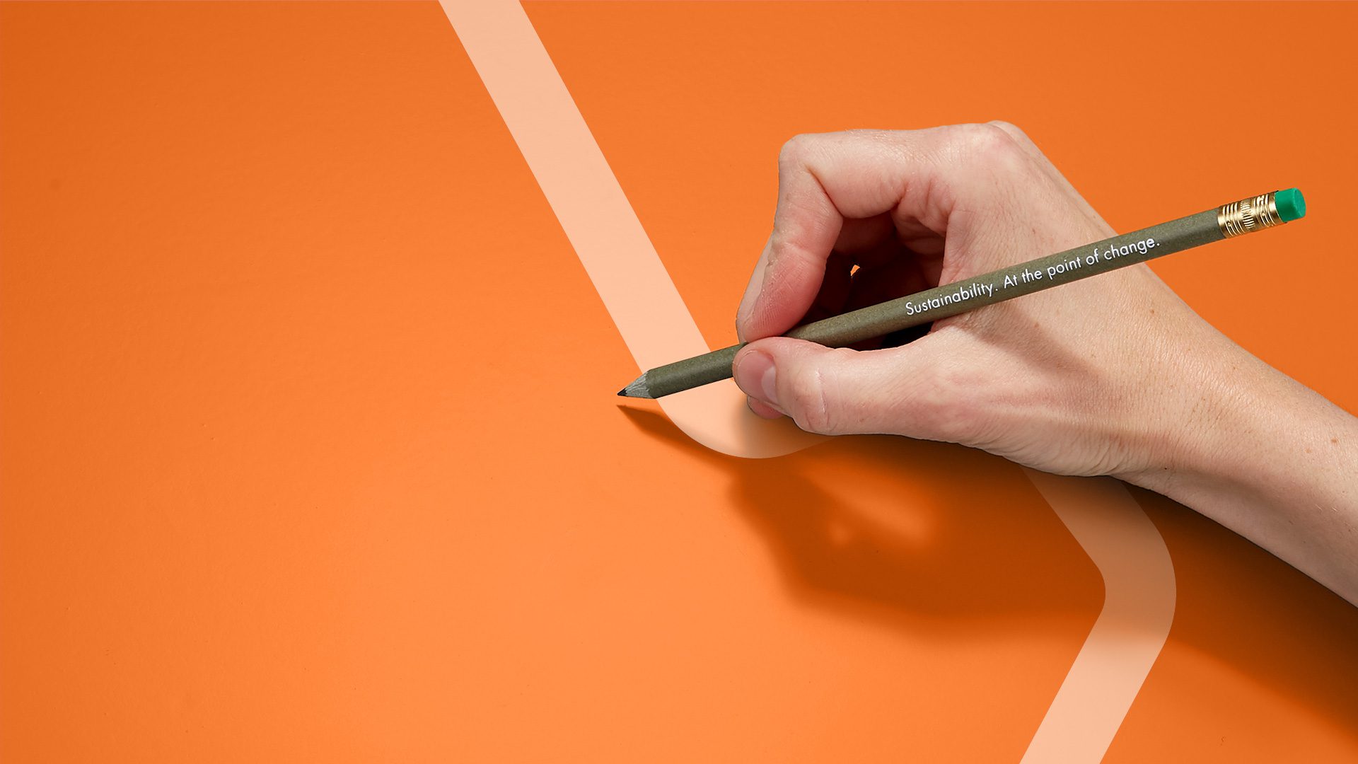 image of a sustainable branded pencil made from money
